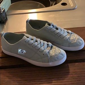 G by GUESS blue sparkle shoes